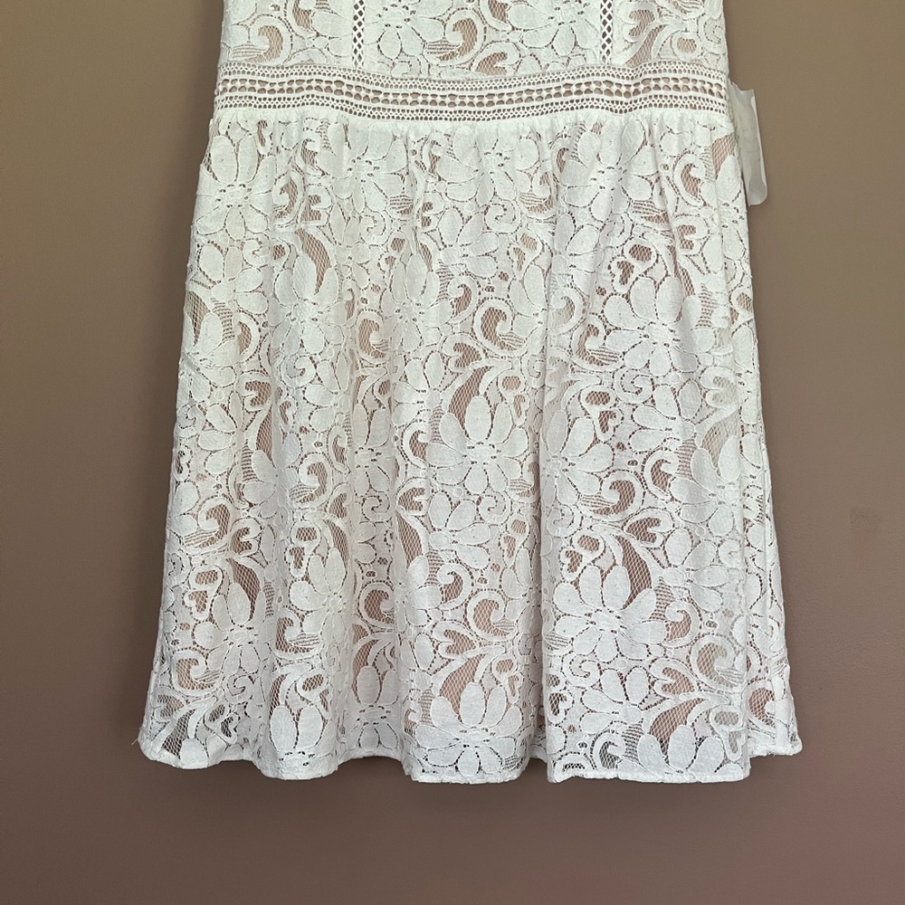 {Altar'd State} Sleeveless Lace Overlay Fit & Flare Mini Dress - Small - NWT - Picture 3 of 9